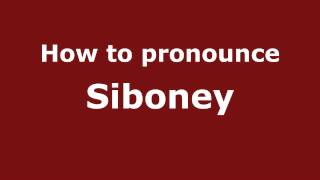 How to pronounce Siboney