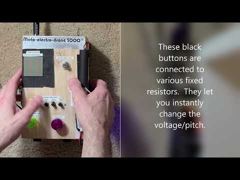 Simple DIY drone synth box using motors and magnets