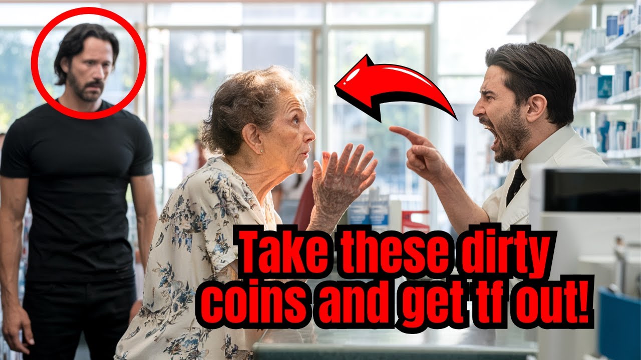 Pharmacy Employee HUMILIATES old woman for buying with coins UNAWARE that Keanu Reeves is WATCHING