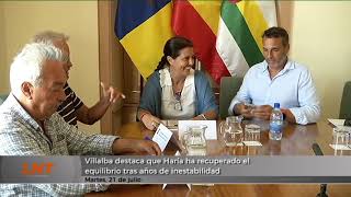 Villalba destaca que Har&iacute;a ha recuperado la estabilidad tras a&ntilde;os de desequilibrios