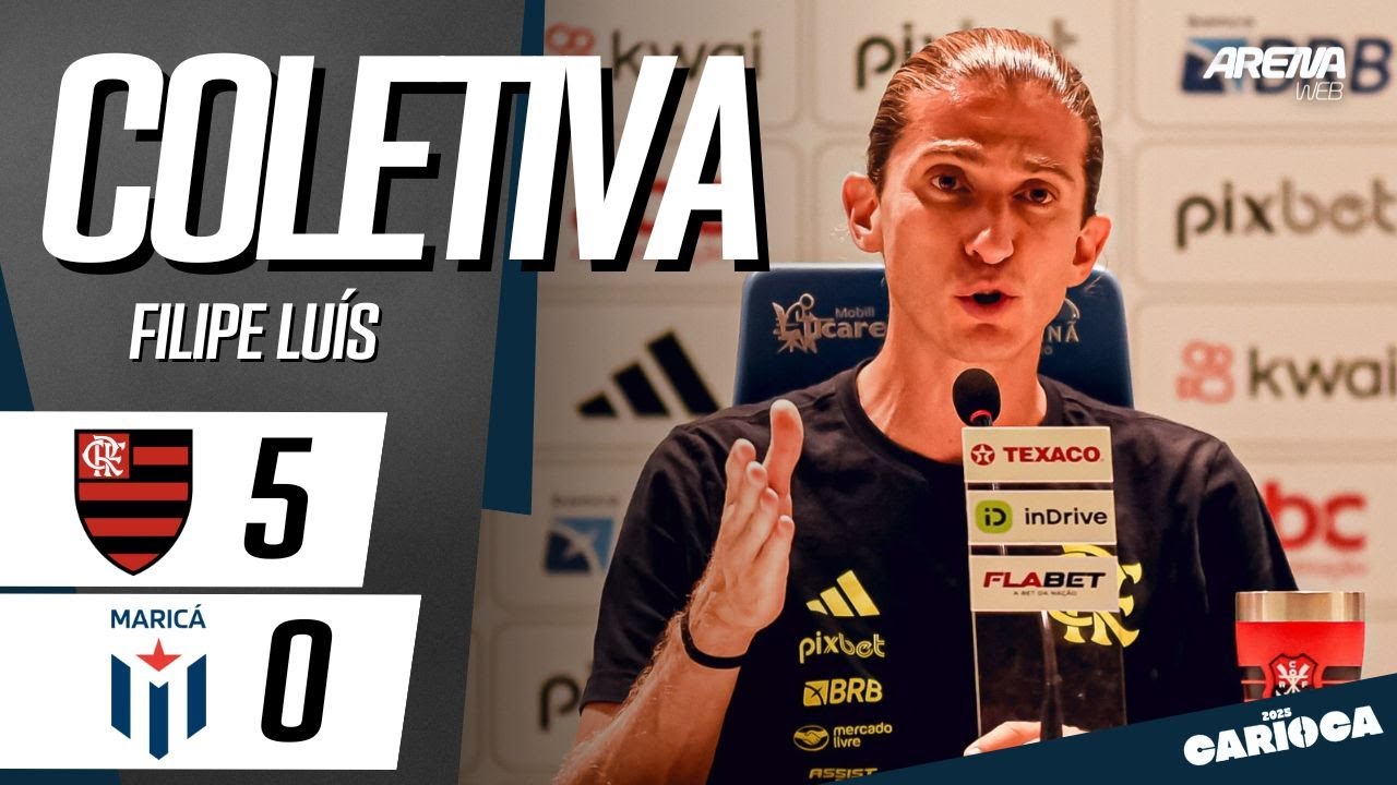 COLETIVA FILIPE LUÍS | AO VIVO | Flamengo 5 x 0 Maricá - Carioca 2025