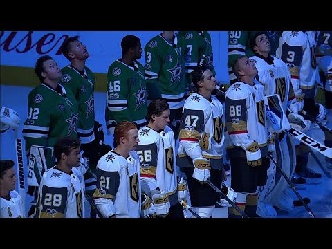 Stars stand with Golden Knights during moment of silence
