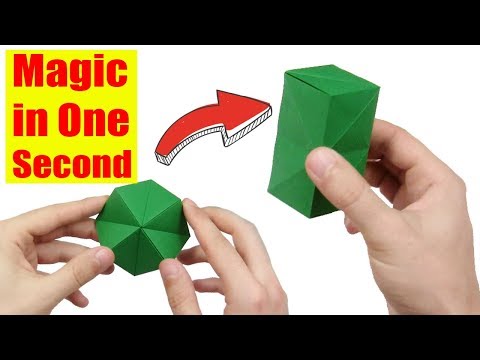 Easy Origami Magic Transforming Flexahedron (Jeremy Shafer) - Yakomoga Origami tutorial