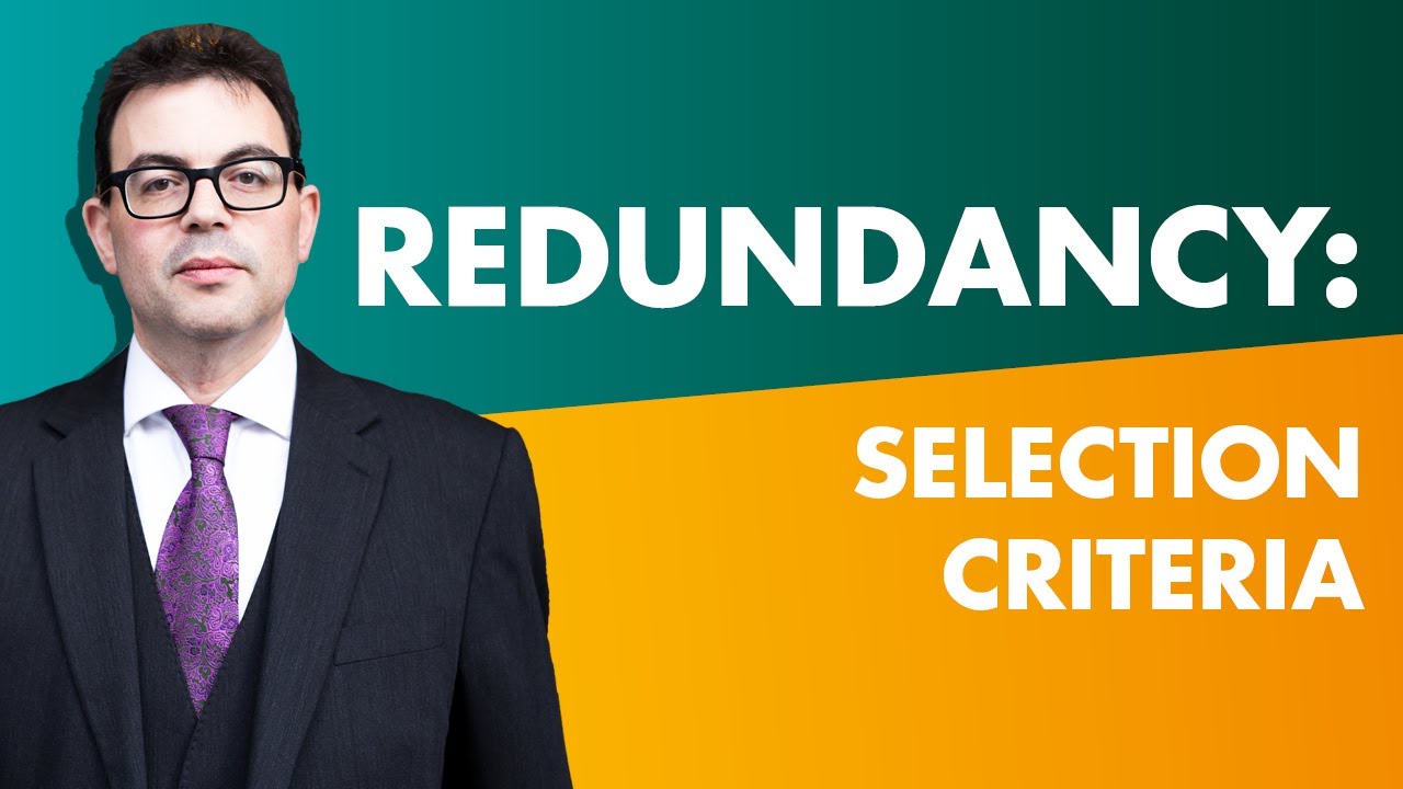 Redundancy: The Selection Criteria