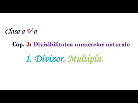 Clasa V Divizor Multiplu