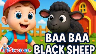 3 bag full🐑 - Black sheep Poem song for toddlers | Kids Spaceship | Nursery Rhymes & Poem Song