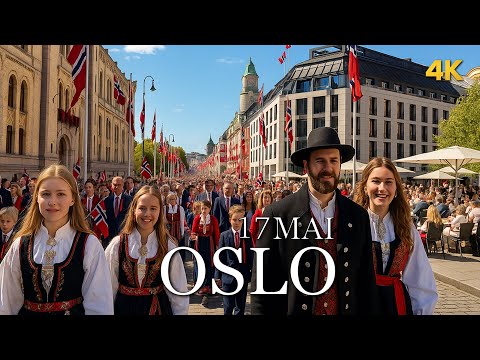 Oslo on Constitution Day 🇳🇴 | 17 May Street Celebration in Norway’s Capital in 4K
