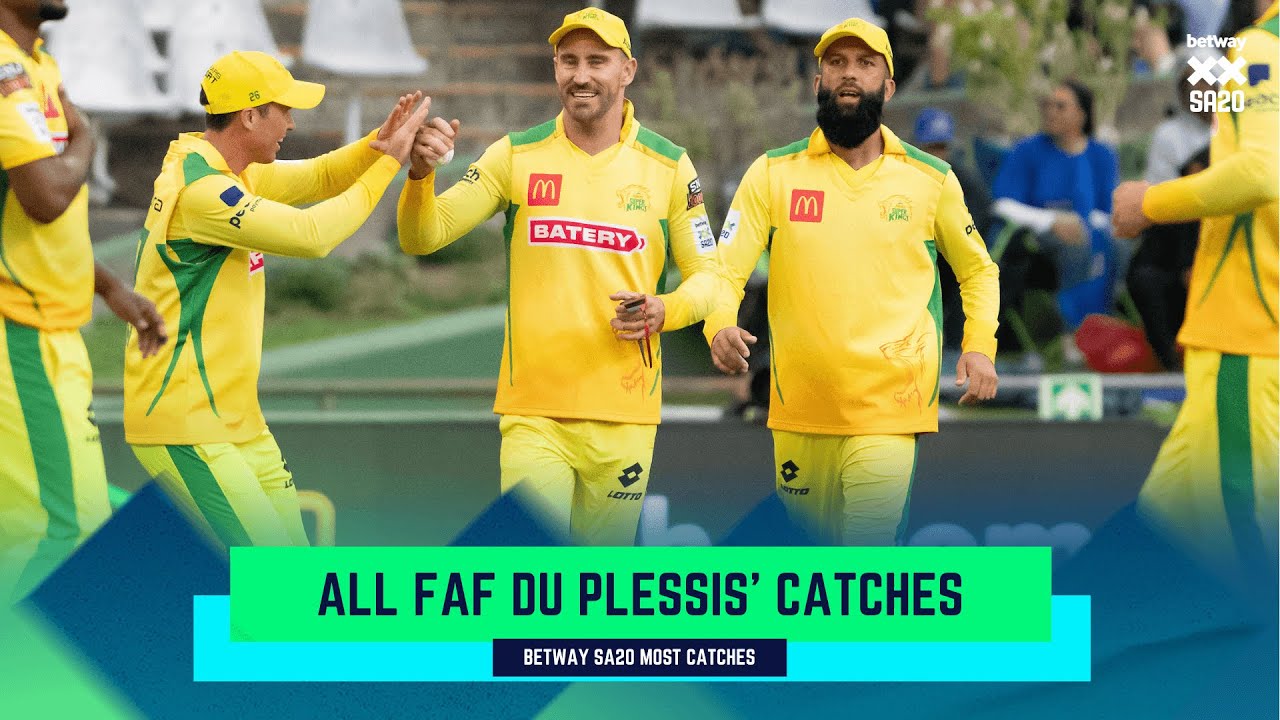 All Faf du Plessis' catches in Betway SA20