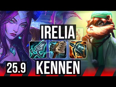 IRELIA vs KENNEN (TOP) | 6 solo kills, Legendary | EUW Diamond | 25.9