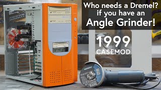 Retro Casemod with an Angle Grinder Like It's 1999! Dual Xeon Build!