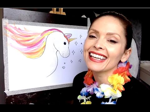 Learn HOW TO PAINT A UNICORN step by step for ages 5+
