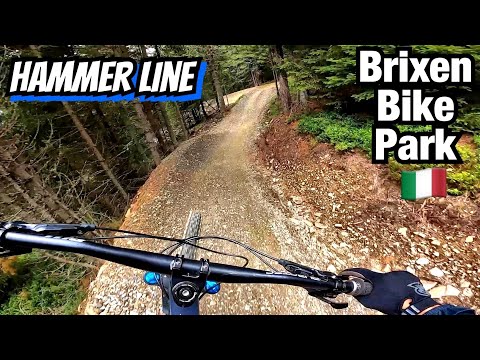 POV Hammer Line Trail in Brixen Bike Park. Plose, Bressanone. Italy