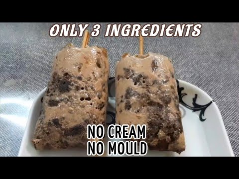 Chocolate Ice-cream Only 3 ingredients Easy recipe without cream, mould #icecream #lockdown