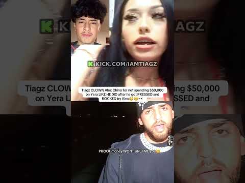 Tiagz tries to clown Alex Chino for not spending $50,000 on Yera#tiagz #yeraofficial #alexchino