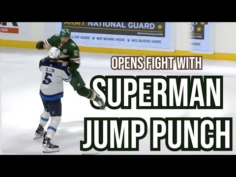 Foligno opens up fight with a Superman punch, a breakdown
