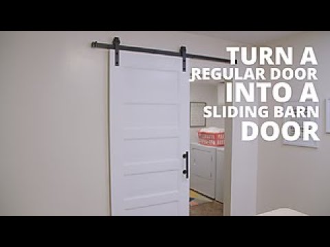 DIY Sliding Barn Door on a Budget | HGTV