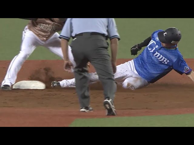 【3回裏】史上7人目!! ライオンズ・源田 新人から2年連続で30盗塁達成!! 2018/8/18 L-Bs