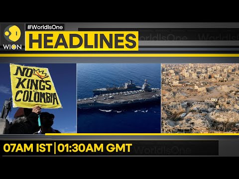 US Moves Top Aircraft Carrier to Caribbean | Colombian Rally for Petro Amid US Sanctions| HEADLINES