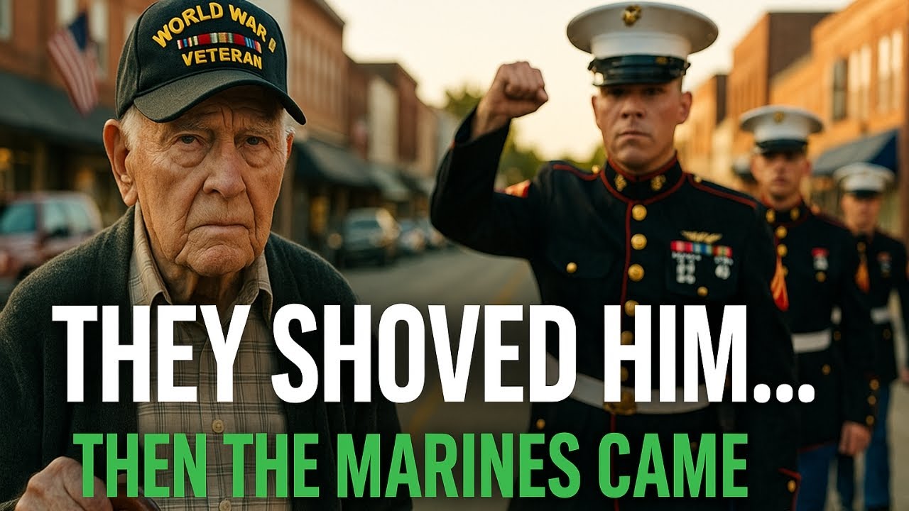 They Mocked, Shoved a Quiet Old Man Into the Street—20 Minutes Later, the Marines Blocked the Alley