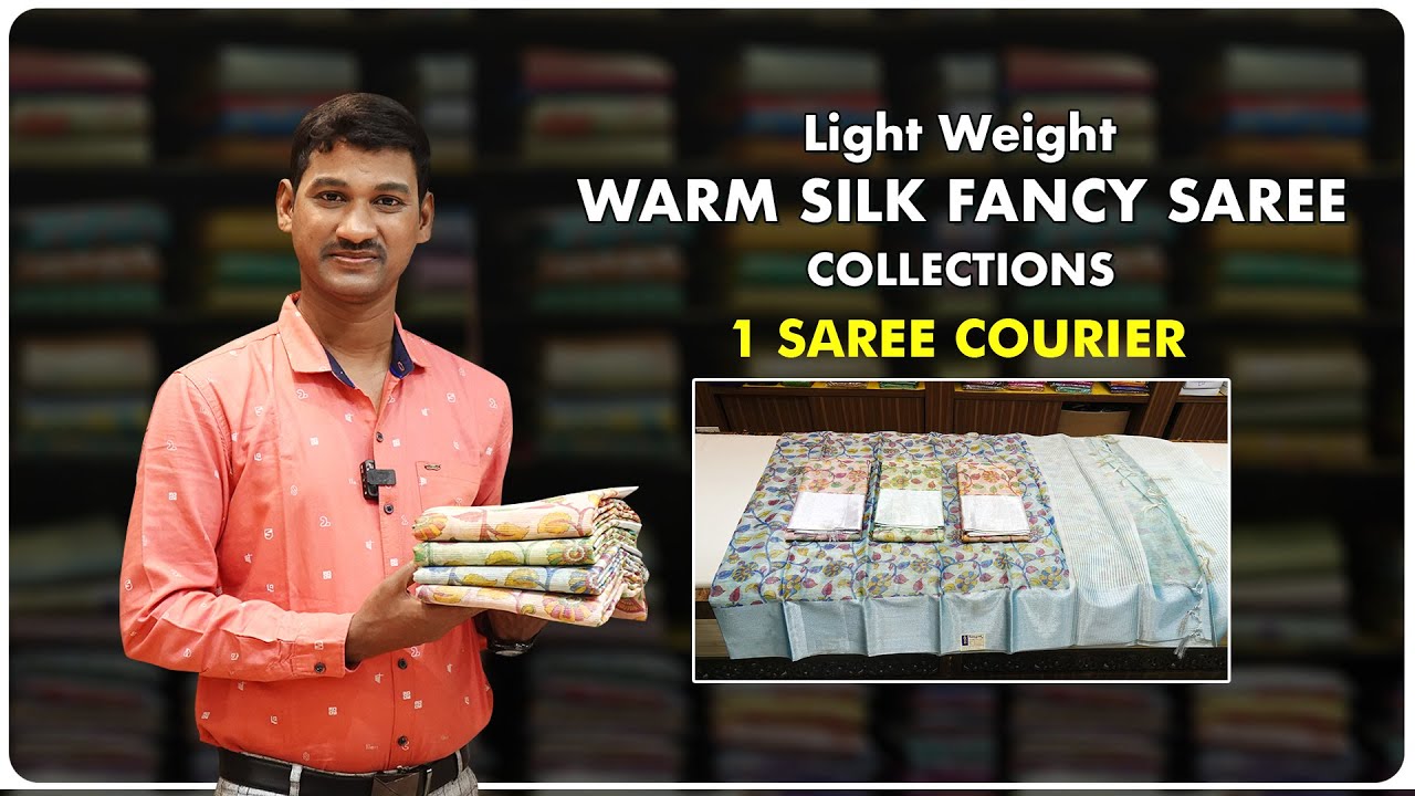 <p style="color: red">Video : </p>Sankranthi Special Sarees Vlogs అద్భుతమైన Designs లో Light Weight Warm Silk Fancy Sarees కలెక్షన్ 2022-12-02