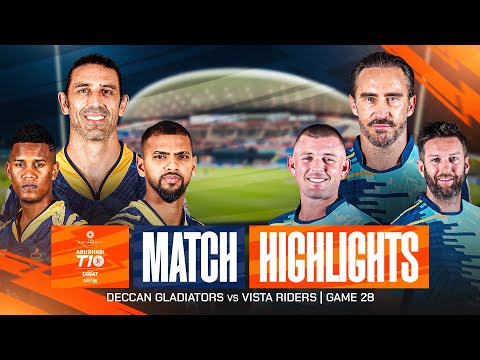 2025 Abu Dhabi T10 I Match 28 Highlights: Vista Riders vs Deccan Gladiators | Season 9