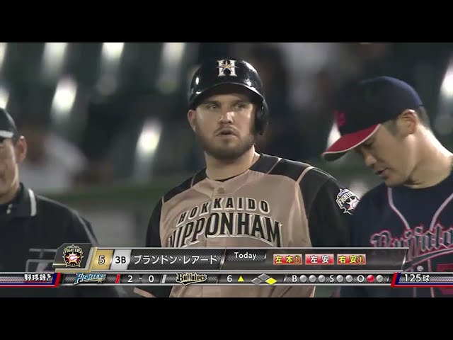 【6回表】ファイターズ・レアード 今度はライト前へのタイムリー!! 2016/9/2 Bs-F