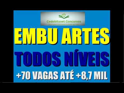 EMBU ARTES SP CONCURSO PÚBLICO PROVAS QUESTÕES SIMULADO CURSO APOSTILA PREFEITURA CÂMARA