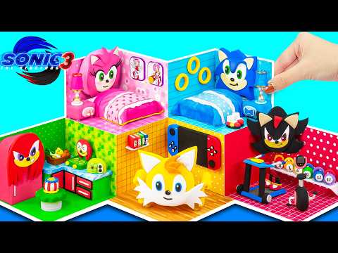 Sonic the Hedgehog | Make 5 Color House with 5 Rooms for Amy Rose, Shadow, Knuckles, Tails from Clay