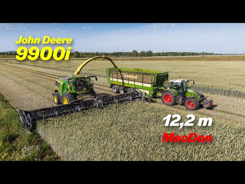 GPS Ernte XXL | 12,2m Schneidwerk an einem John Deere 9900i | Marten & Teune