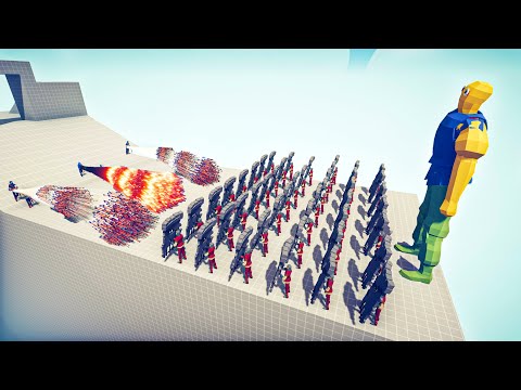 50x SHIELD WALL + NOOB GIANT vs 3x EVERY GOD - Totally Accurate Battle Simulator
