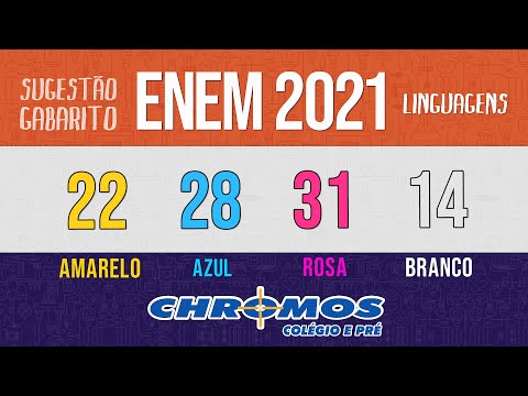 Gabarito ENEM 2021 CHROMOS - Prova Amarela: Questão 22 | Linguagens e Códigos