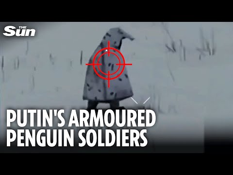 Bizzare video shows Russian 'penguin' soldier destroyed by Ukrainian drone