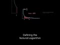 Defining the natural logarithm