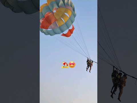Surprising moment Parasailing in Goa #goa #adventure #parasailing