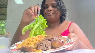 BORA ALMOÇAR FRALDINHA FEIJÃO ARROZ SALADA,pimenta 