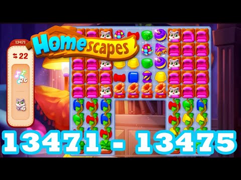 Homescapes Level 13471 - 13475 HD 3 - match puzzle Gameplay | android | IOS | 13472 | 13473 | 13474