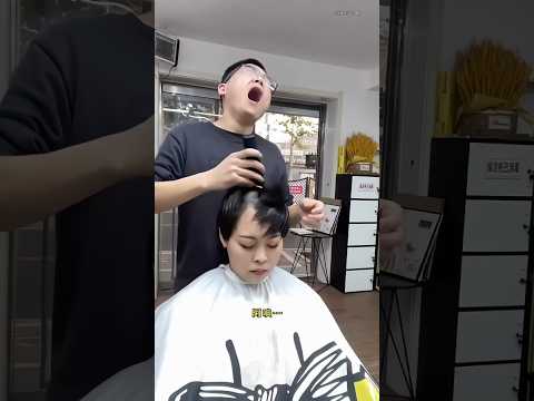 Barber's Big Mistake Leaves Girl Bald! 😅 #shorts