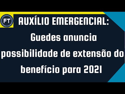 AUXÍLIO EMERGENCIAL: Paulo Guedes anuncia possibilidade de extensão do benefício para 2021