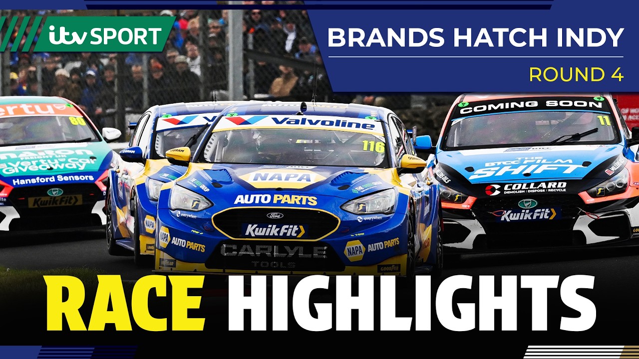 Sutton Masters Damp Brands Hatch Indy for BTCC Round 4 Win as Morgan Crashes Out