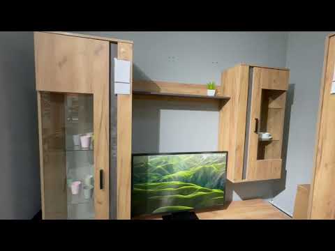 Стенка МГС 1 (дуб золотой/камень темный)