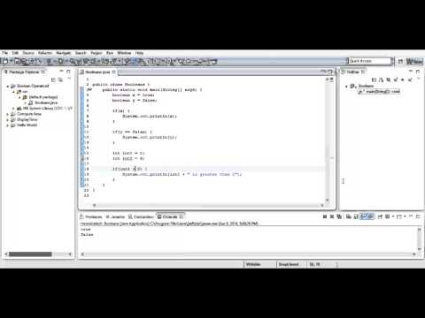 Java Tutorial Lesson 4 Booleans