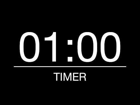 1 Minute Timer/Countdown with Alarm [4K]