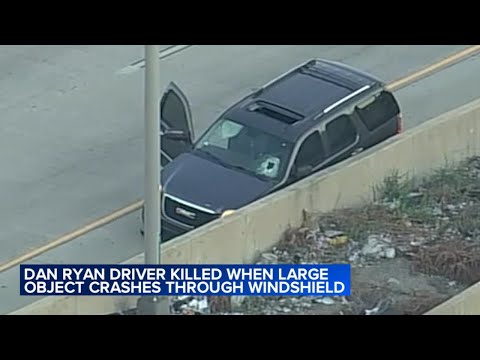 Driver killed after being hit by 'large object' on Dan Ryan express lanes, ISP says
