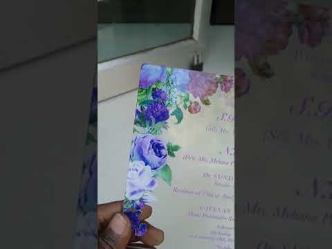 Acrylic Engraved Wedding Cards