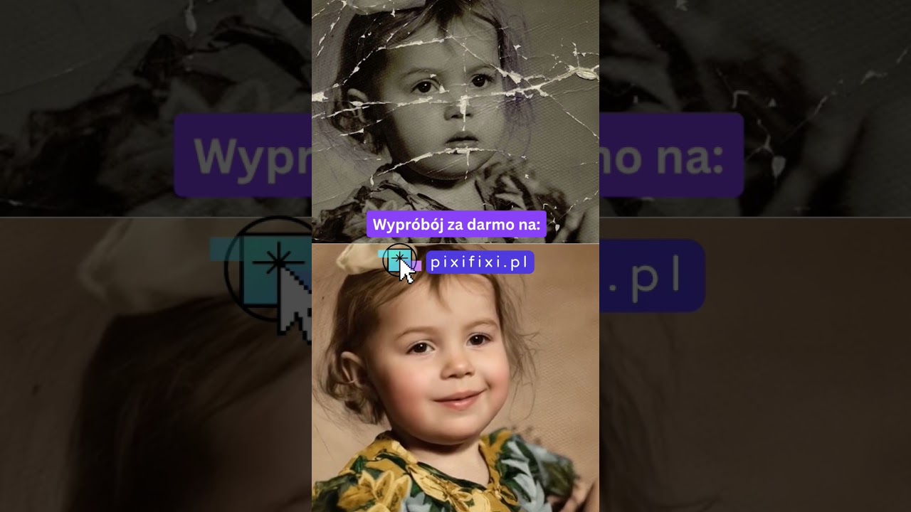 Retusz starych zdjęć online. Jednym kliknięciem w PixiFixi #zdjecia #fotografia #dzieci