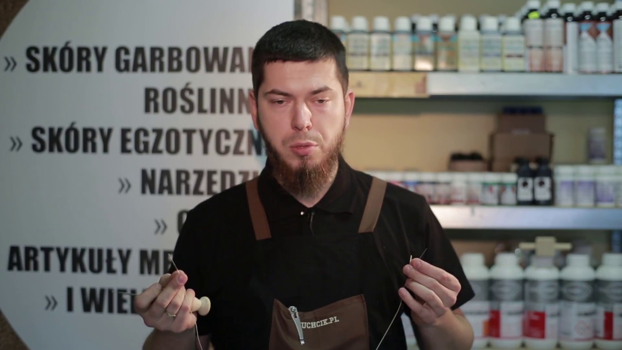 Szycie ręczne skóry (szycie na dwie igły)