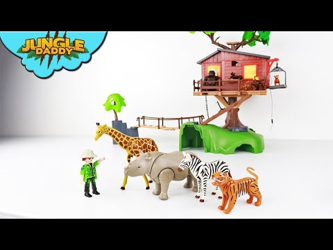 ADVENTURE TREE House! Playmobil WIldlife Animals safari toys for kids build playset