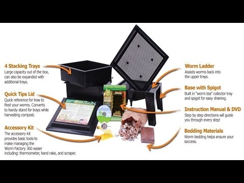 Worm Factory 360 Worm Composter To Turn Kitchen Scraps, Paper Waste & Cardboard Into Nutrient Soil