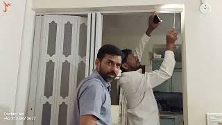 PVC Folding Door Installation in Saima Arabian Villas Society Karachi I MobZee Interiors