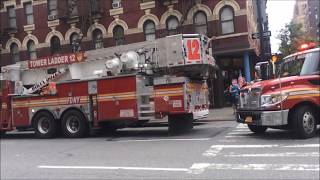 FDNY NYPD EMS Response to man hit by A train, Manhattan (New York)
